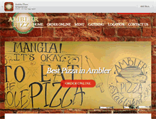 Tablet Screenshot of amblerpizza.com